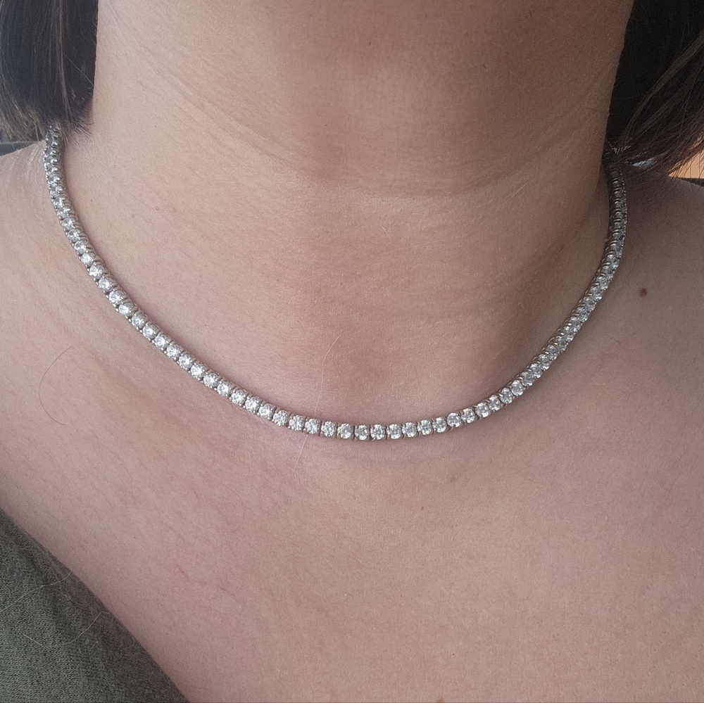 Sterling Silver Eternity Necklace